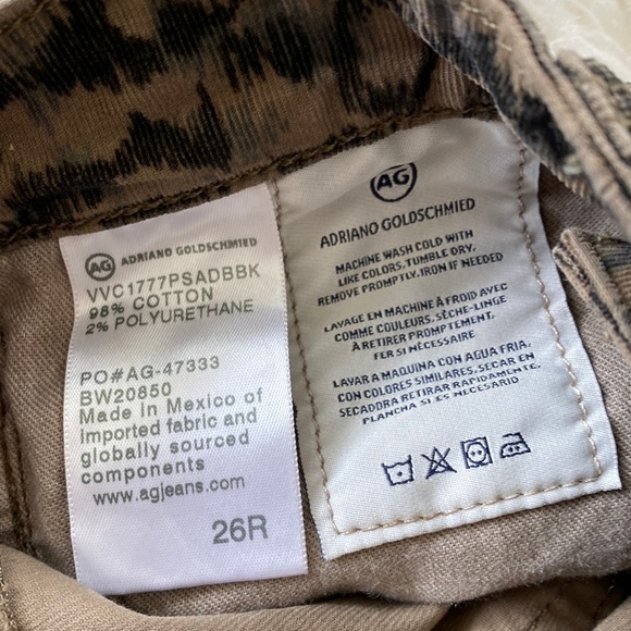 AG Farrah Vintage Leopard Skinny Ankle Corduroy Jean - Picture 14 of 14